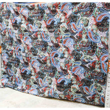 Load image into Gallery viewer, Printed cotton Canther stitched. Washable. Grey Backing. Double bed size. £65
