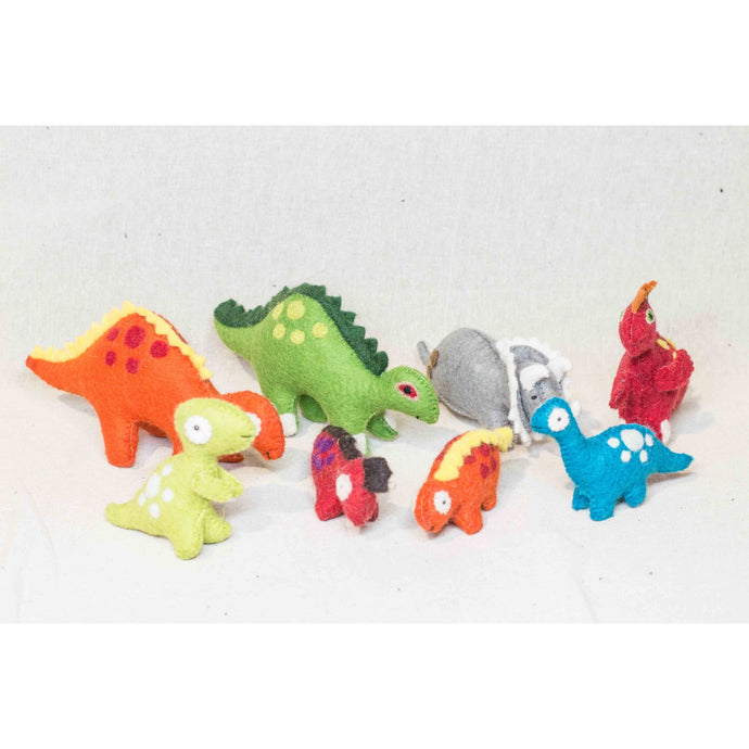 Felt dinosaurs from Nepal