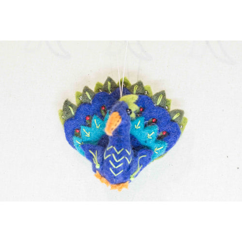 Felt peacock hanging 15cm £8
